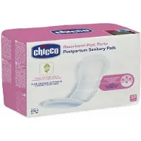 Chicco Postpartum Sanitary Pads 100% Pure Organic Cotton synnytyssiteet 10 kpl