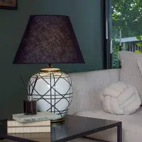 PR Home Pöytävalaisin New York, Musta, Olohuone/ruokailutila, Tekstiili/kangas/silkki
