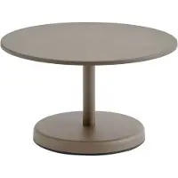 Muuto Linear Steel sohvapöytä Taupe, Ø70×40 cm