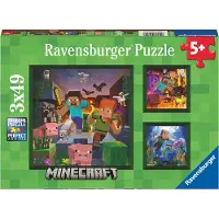 Ravensburger Palapeli: Minecraft Biomes (3x49 palaa)