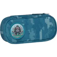 Beckmann Norway Oval Pencil Case, Jungle Game - Blue - 0.9 L