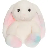 Teddykompaniet Rabbit, Rainbowcoloured, Cyndi - White - 25 cm