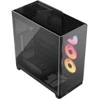 Corsair 4500X LX-R RGB Tempered Glass Mid-Tower, Black, Midi Tower, PC, Musta, ATX, EATX, mikro ATX, Mini-ITX, Terästä, Muovi, Karkaistu lasi, Pelaami (CC-9011316-WW)