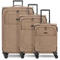 Redolz Essentials 12 THREE SET 4-pyöräinen Matkalaukkusetti 3-osainen Laajennettava Ruskea