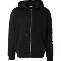 Diesel Collegepaita 'S-BOXT-ZIP' tummanpunainen / musta / valkoinen