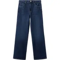 Mango Danila High-Waisted Wide Leg Jeans - Blue - 34
