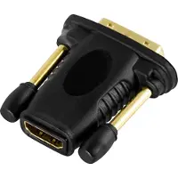 Deltaco – HDMI / DVI-D-sovitin, musta (100024)