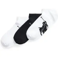 Ralph Lauren Big Pony Sock 3-Pack - White - ONE SIZE