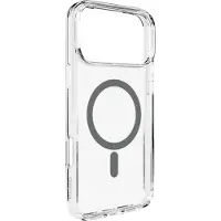 Puro Lite Mag TPU+PC kotelo yhteensopiva MagSafe for iPhone 17 Pro - läpinäkyvä harmaa rengas kanssa