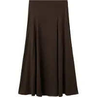 Mango A-Line Skirt With Godets - Brown - S