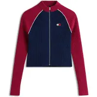 Tommy Hilfiger Tjw Colorblock Zip Thru Cardigan - Navy - L