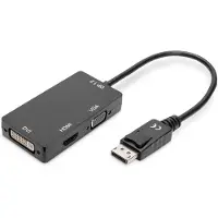 Digitus DISPLAYPORT CONVERTER CABLE, TYPE DP-HDMI,DVI,VGA (AK-340418-002-S)