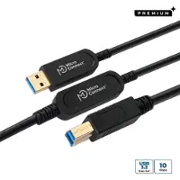 Microconnect Premium MC-USB3.0AB10OP aktiivinen optinen USB 3.2 Gen 2 USB-A – USB-B -kaapeli, 10 m, musta