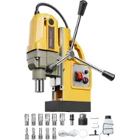 Vevor -magneettipora, 1400 W:n moottori, 1,6 tuuman poraushalkaisija, 2810 lbf:n kannettava sähköinen magneettiporakone, 11 ytimenporausterää, 800 rpm:n nopeus, porakone metallipinnoille, kodinparannus