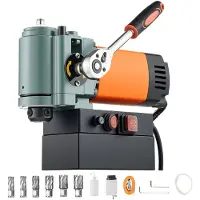 Vevor matalaprofiilinen magneettiporakone, 1300 W, 35 mm:n poraushalkaisija, 10000 N:n tehoinen kannettava magneettiporakone, 650 RPM:n nopeus, Weldon-varsi, metallipinnoille, teollisuuteen ja kodin r