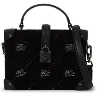 Karl Lagerfeld Käsilaukku 'Autograph' musta / hopea