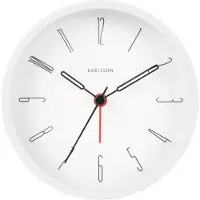 Karlsson Alarm Clock Belle Numbers Iron White - White - Ø11X5XCM