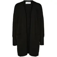 Selected Slwlulu New Ls Knit Long Cardigan B Noos - Black - M