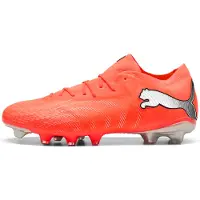 Puma Future 9 Fusion Low Cut Fg/ag Unleashed - Hehkuva Punainen/valkoinen/musta/hopea - Nurmi (Fg), koko 38
