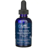 Life Extension Nopeavaikutteinen nestemäinen melatoniini, sitruuna-vanilja - 59 ml