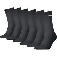 Puma Unisex Crew Sock 6P Ecom - Black - 35-38
