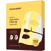 Eqqualberry Collagen Glow Up Hydrogel Mask 4 kpl