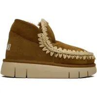 Mou for woman. MU.FW531009A Eskimo bounce sneaker suede (37), Leather, Brown, 3 to 5 cm, None, Casual