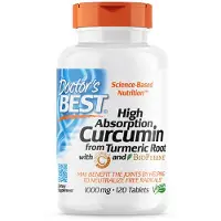 Doctors Best Korkea imeytyminen kurkumiinista inkiväärijuuresta C3 Complex & BioPerine, 1000mg - 120 tablettia