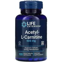 Life Extension Asetyyli-L-karnitiini, 500 mg - 100 kapselia
