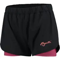 Rogelli Aura -juoksushortsit 2-in-1 Musta/Cerise naiset