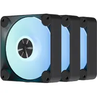 APNX FP1-R 120 PWM ARGB, 120mm reverse PWM-laitetuuletinsarja, Triple pack, musta