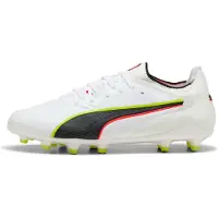 Puma King 20 Ultimate Fg/ag Unleashed - Valkoinen/hehkuva Punainen/keltainen Nainen, koko 37½