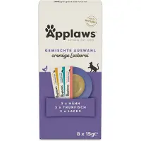 Applaws Säästöpakkaus: 16 x 15 g kermainen herkku sekoitus (3 lajia) kissan herkut