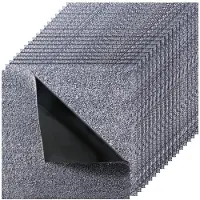 Vevor -mattolaatat 457x457 mm, 10 kpl:n neliönmuotoisia mattoja, irrotettava ja vahingoittumaton, itseliimautuva, pehmeä ja pehmustettu kodin lattialle, peittää 2,1 m², helppo tee-se-itse olohuoneeseen