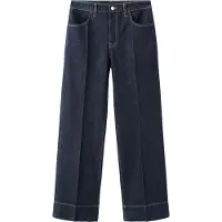 Mango Straight-Leg Jeans With Seam Stitching - Navy - 34