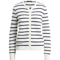 Ralph Lauren Striped Cotton Cardigan - White - XS