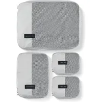 Kapten & Son Toilettilaukku 'Packing Cubes Set Small' vaaleanharmaa / musta