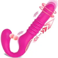 Dark Red Brand Lesbo strap-on vibraattori