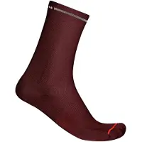 Castelli Premio Evo 18 Socks Bordeaux Red, Size S/M