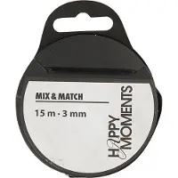Creativ Company - Satin ribbon Black 15m