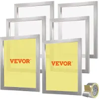 Vevor -silkkipainosarja, 6 kpl alumiinisia silkkipainokehyksiä, 20x24 tuuman silkkipainokehys 160-laskuverkolla, korkeajännitteinen nailonverkko ja tiivistenauha T-paitojen tee-se-itse-tulostukseen