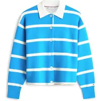 Tommy Hilfiger Neuletakki taivaansininen / valkoinen