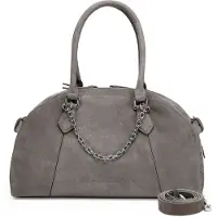 Les Visionnaires Odette Cozy Chain Olkalaukku Nahka 38 cm Harmaa