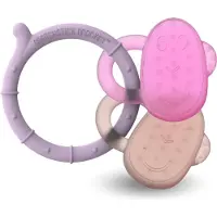 Matchstick Monkey Cooling Teether purulelu viilentävä vaikutus Pink/ Dusty Pink 3m+ 1 kpl