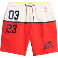 Superdry for man. M3010249A 43.2 cm swimming costume with red nautical logo (XXL), Beachwear, Recycled Polister, Sustainable