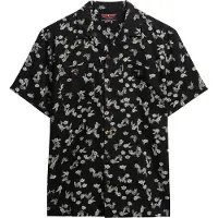 Superdry for man. M4010793A Short sleeve beach shirt black (XXL), Casual, Cotton
