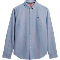 Superdry for woman. W4010565A Slim fit oxford shirt blue (L), Casual, Cotton, Long sleeve