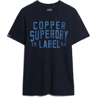 Superdry for man. M1011900A Workwear T-shirt from the Copper Label navy range (M), Casual, Cotton, Short sleeve