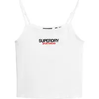 Superdry for woman. W6011836A T-shirt with Sportswear logo in white (M), Casual, Cotton, Sleeveless / Straps