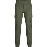 Jack & Jones Plus Gargohousut 'Paul' tummanvihreä